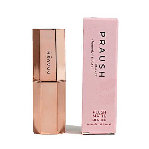 Image of PRAUSH BEAUTY (Formerly Plume) Plush Matte Lipsticks Super Light & Hydrating, Long Lasting, Rich Pigment, Smooth Soft Matte Finish, Caramel Brunch, 4g