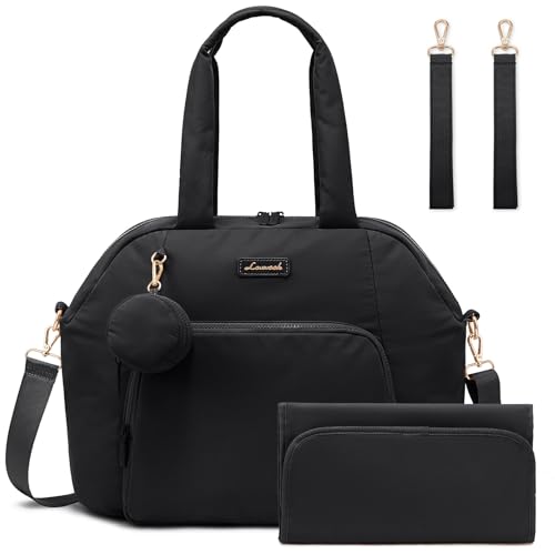 LOVEVOOK Diaper Bag Tote Puffer Baby Diaper Bag, 15.6 Inch Travel Diaper Tote with Changing Pad, Hospital Gym Bag