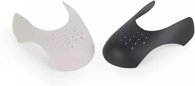 Miniatura 4 de Protector de arrugas para zapatos (2 pares, 1 negro y 1 blanco), protector de zapatos para Jordan Air Force, Nike, Dunks, material TPE duradero y