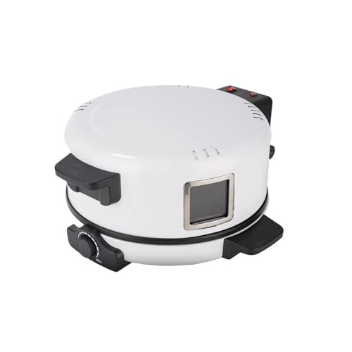 LOVIVER Four Électrique de Comptoir, Machine à Pizza Électrique 1800 W, Poêle Antiadhésive, Machine à Pizza Robuste pour Œufs au Plat Faire un Dîner de Pizza, Blanc