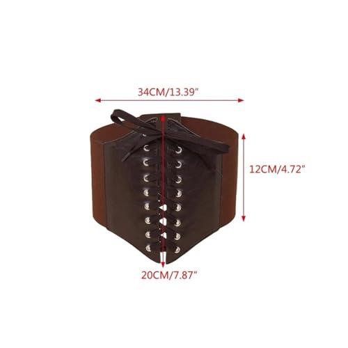 Corset Wide Faux Leather Belt Women's Stretch Tight High Waist Corset Slimming Shaping Belt2