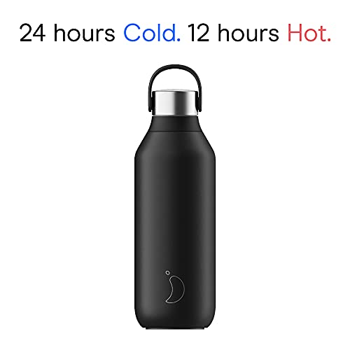 Miniatura 4 de Chilly S Bottle Serie 2 - Botellas Térmicas De Acero Inoxidable Con Gollete Suave Y Asa - Abyss Black, 500ml