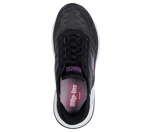 Skechers Women's Max Cushioning Arch Fit 2.0 Adelphi Hands Free Slip-Ins Sneaker, Black/Lavender, 7