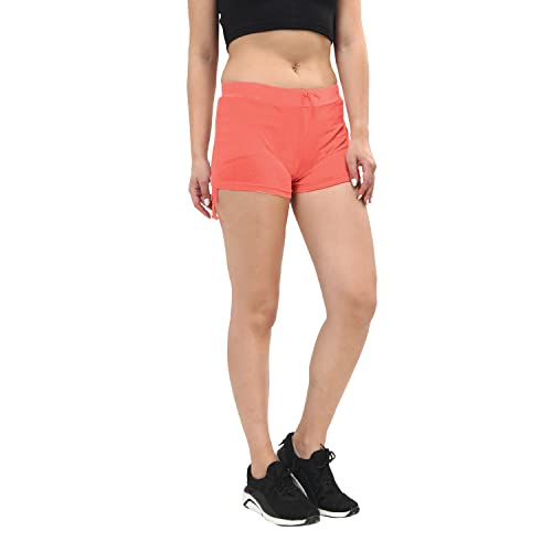 Image of TWGE Womens Cotton Hot Shorts - Short Pants for Ladies Stretchable Athletic Shorts Comfortable Fit with Elastic Waistband - Active Wear Ideal for Gym Yoga & Nightwear