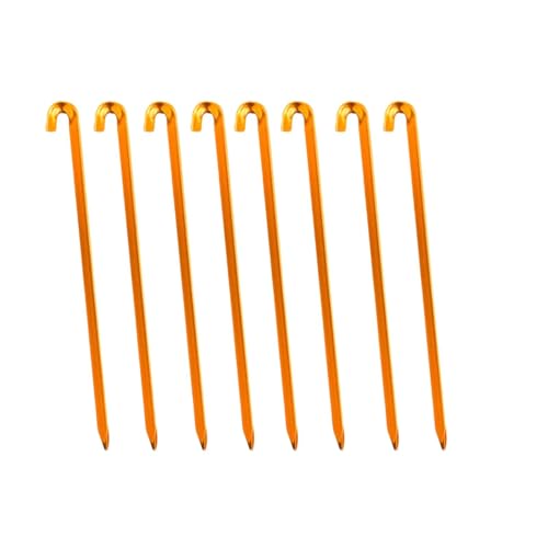 8 estacas de anclaje de suelo, de acero, para trampolín de suelo, piquetas de metal en forma de J en U, piquetas de tierra galvanizadas, anclaje de construcción, clavos de tienda de campaña, camping,
