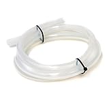 HPS HTSVH2-CLEARx5 Clear 5' Length High Temperature Silicone Vacuum Tubing Hose (60 psi Maxium Pressure, 5/64