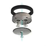 FUBESK Kit doccia in acciaio inox con guarnizione in silicone per Gaggia per Classic, Carezza, Tebe, Paros, DECO, E90, GD, LCD, per XD, XE e per macchine da caffè Saeco Aroma