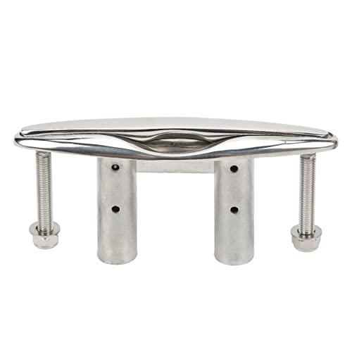 Tomantery Boat Cleat, Heavy Duty High Hardness 316 Stainless Steel Heavy Duty Pull Up Cleat High Precision 6 Inch for Yacht