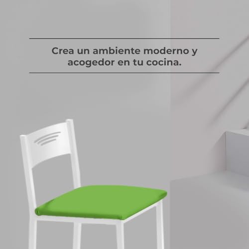 Tabourets de cuisine hauts ASTIMESA avec dossier structure blanche - 4