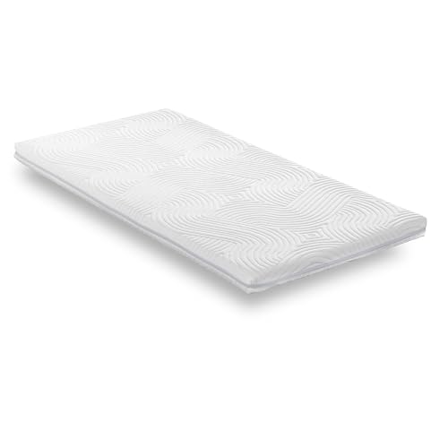 CB Mattress Colchón Cuna de Viaje 120x60 Colchón Bebé Desenfundable para Cuna.Transpirable, Antiácaros, Lavable con Cremallera. Altura 5 cm