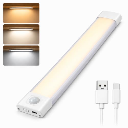 Image of Gesto Rechargeable Motion Sensor Led Light for Wardrobe - 3 Color Modes Magnetic Closet Light with Stepless Dimming for Under Counter| Under Cabinet Light,Kitchen Light,Cupboard Lights - 30 Cm