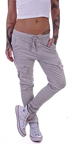 Style-Station Damen Boyfriend Hose Hüftjeans Jeans Damenjeans Boyfriend-Hose-n Damen-Hose-n Jeans-Hose-n Baggyjeans Baggy-Hose-n Girlfriend Knopfleiste Niedrige-r Leib Bund Gr Größe Grau-e S 36 Cover