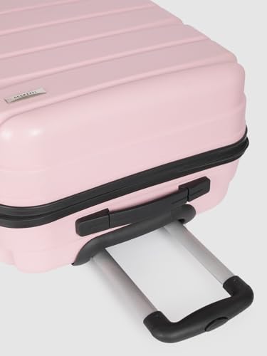 Image of Teakwood 65 CM Unisex Trolley Bag for Travel, Hard Cabin Trolley Large Travel Suitcase Bag, Lock System 360 Degree 8 Rotating Wheels (65 CM, Rose)