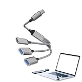Léger et portable: Gardez les câbles propres et bien rangés avec ce câble de séparateur USB 1 sur 3, petit et léger pour une connectivité facile où que vous soyez