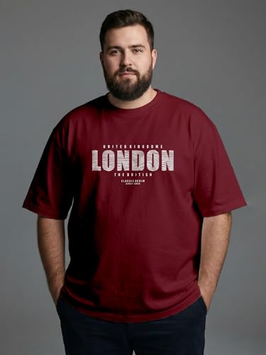 Image of XENOVAURBAN Mens Plus Size Cotton T-Shirt Combo | Combo Pack of 2 Unisex Fit Plus Size Printed Tshirts