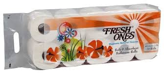 FRESH ONES BATHROOM ROLLS (10 ROLLS X 400 SHEETS X 2 PLY)