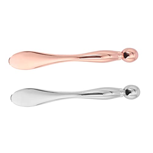 FRCOLOR 2Pcs Eye Cream Stick Durable Zinc Alloy Face Massage Tool for All Skin Types Reduces Puffiness Lightweight Design Easy to Clean