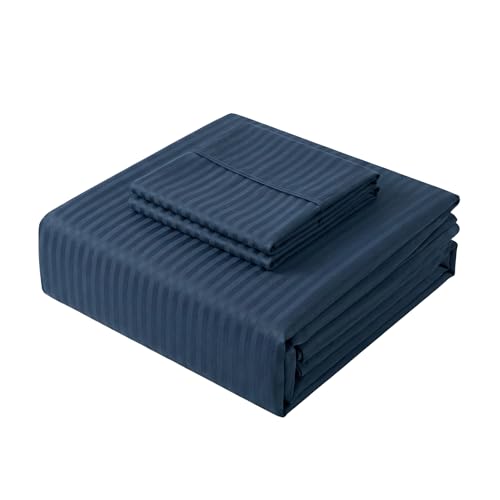 La mejor comparación de Sabanas de algodon baratas mexico al mejor precio. 47 Yamel Hogar; Juego de Sábanas 3200 Hipoalergénica con Tecnología Fresh Care Lisas de Microfibra. (Azul Rayado, Individual)