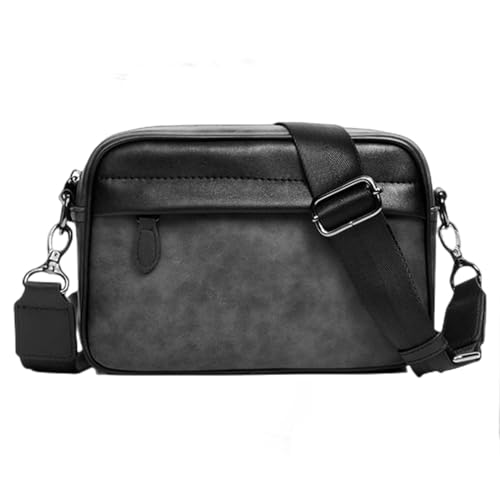 Gyios Borsa Donna Tracolla Smallint per Uomini per Uomo Spalla Casual Borsela Maschio Sacchetti di Sacchetti A Tracolla-Black-a