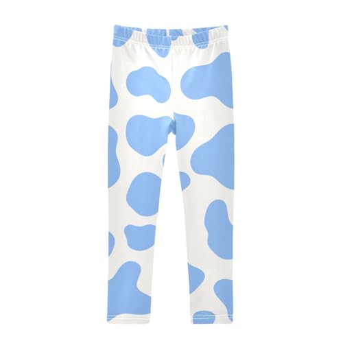 SyXIOP Short bleu pastel imprimé vache pour adolescentes filles short en coton cartwheel vêtements d'été pour performance, Imprimé vache bleu pastel, 3-4 ans