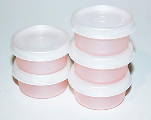 Tupperware Smidgets BPA-Free Light Pearl Pink 1 Ounce Containers Set of 5