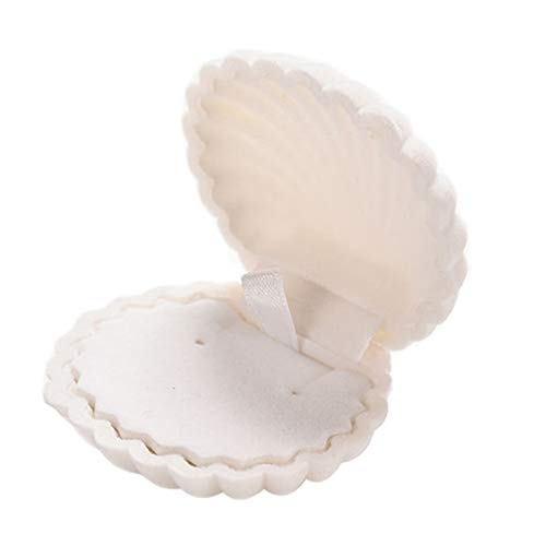 Colorfulmall Coque Boîte de Rangement Bijoux en Velours Coque Bague Boucles d'oreilles Boîte Cadeau, Blanc, Taille Unique Cover