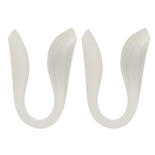600 Streifen DIY Quilling-Papier 3 mm Breite Reine Farbe Origami-Papier Handarbeit Origamipapier Dekoration (Weiss)