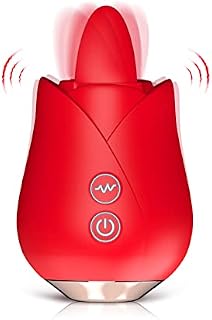 Vibrator for Women, Solo Sexxy Tongue Licking Mini Clitoral Vibrator Stimulator with 12 Vibrating Pleasure for Clitoris & Nipple Stimulation, Adult Sex Toys & Games for Women Couples Red