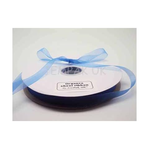 JEMPAK UK® 5M x 10mm Sheer ribbon - Brilliant blue Cover