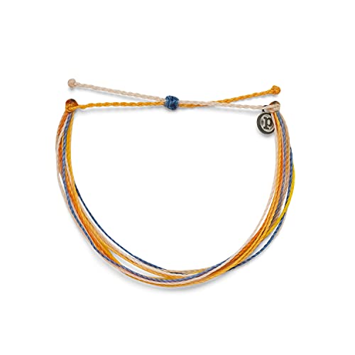 Pura Vida Original Moonlit Seas or Sunbleached Bracelet - 100% Waterproof, Adjustable Band - Plated Brand Charm