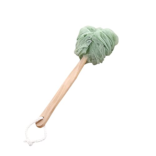 Loofah on a Stick Loofah Back Scrubber Exfoliating Body Sponge Shower Loofah Bath Sponge Long Handle Bath Brush for Men Women Green