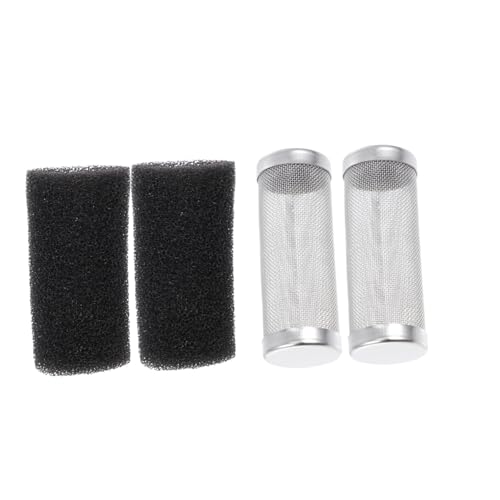 BELLIFFY 2セット 水槽用品 魚タンク メッシュネット 吸気ストレーナーカバー 魚を保護 効率的な濾過 淡水環境用ステンレススチールメッシュカバー