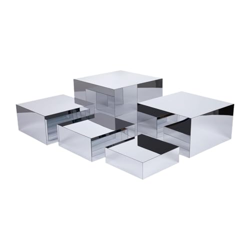 susiodeu Food Riser Table Acrylic Display Stand Elevates of Food Presentation at Parties and Weddings Enhancing Visual Appeal of Makes More Enticing and Elevates Class Buffet, 5 pcs