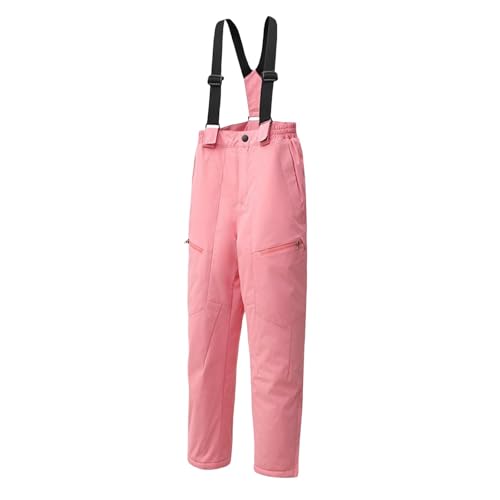 Girls Boys Snow Pants Winter Ski Bib Overalls Kids Thick Warm Ski Pants Snowboard Outdoor Trousers Children Snowpant