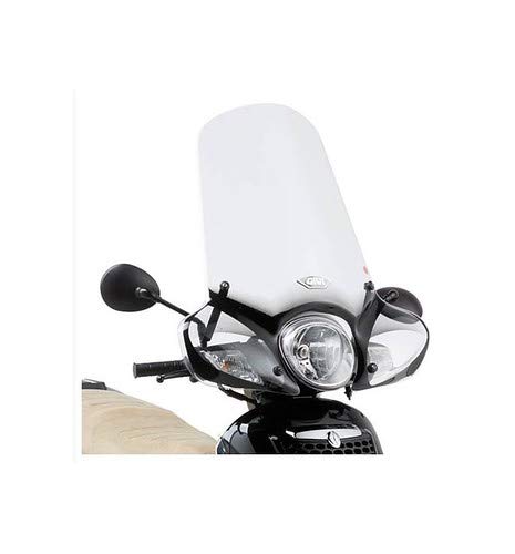 PARABREZZA CUPOLINO SCHERMO VISIERA PARAVENTO + ATTACCHI GIVI COMPATIBILE CON APRILIA SCARABEO 125 200 2008 MOTO SCOOTER