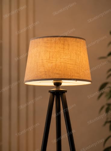 Image of Aesthetic Yellow Metal Floor Lamp with 3 Shelves Stylish Standing Lamp for Living Room Decoration Bedroom Bedside Corner Stand