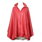 Rainraps Rain Poncho Jacket Waterproof Rain Cape | One-Size Reversible Rainproof Lightweight Gorgeous Fashionable Water-Repellent, Lightweight & Fast-Drying | Sporty Wrap (Shiny Pink)