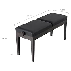 Classic Cantabile Banc de piano deux places bois de rose mat – Image 3