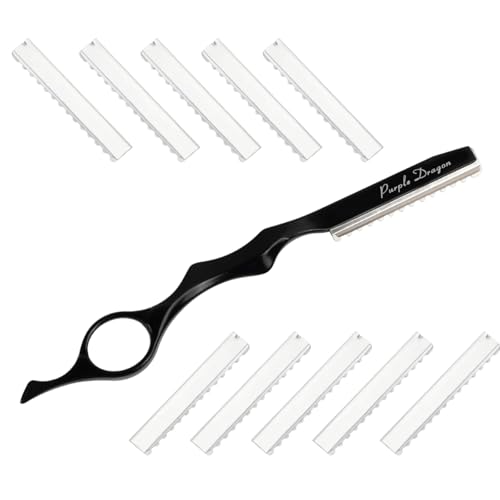 Haar Styling Rasiermesser, Premium Styling Razor Thinning Shaper Friseur Styling Messer Effiliermesser Haar Texturierung Schneidrasier Kamm für den Salon und Heimgebrauch, mit 10 Klingen Haar Styling Rasiermesser, Premium Styling Razor Thinning Shaper Friseur Styling Messer Effiliermesser Haar Texturierung Schneidrasier Kamm für den Salon und Heimgebrauch, mit 10 Klingen