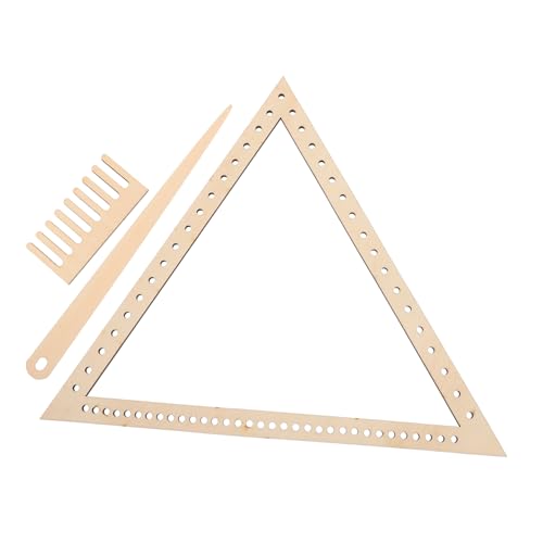 VILLCASE 3pcs Hand Weaving Loom Set Craft Weaving Tools for Boys and Girls Weave Loom Yarn Wood Material Compact Portable