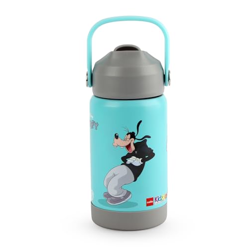 Image of CELLO Kidzbee Gen Alpha Stainless Steel Kids Flask Water Bottle 370 ml | 3D Goofy Touch & Feel Design, Leakproof Lightweight Easy to Carry Hot and Cold Kids Flask Water Bottle for School & Travel