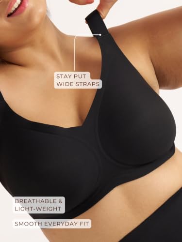 Image of Everyday Comfort Jelly Bra | Wire-Free Jelly Soft Technology with Side Silicone Fillers | Lightly Padded, Seamless Design with Wide Straps & Removable Pads | Breathable Everyday Bra for Women |