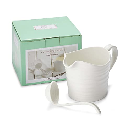 Portmeirion x Sophie Conran White Porcelain Teapot - Classic English 2 Pint Teapot with Handle for Afternoon Tea, Office, Outdoor Use, Gifting, or Everyday Entertaining