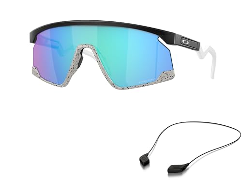 Oakley OO9280 Sunglasses Bundle: OO 9280 BXTR 928003 Bxtr Matte Black Prizm Sapphir and Large Black leash Accessory kit2