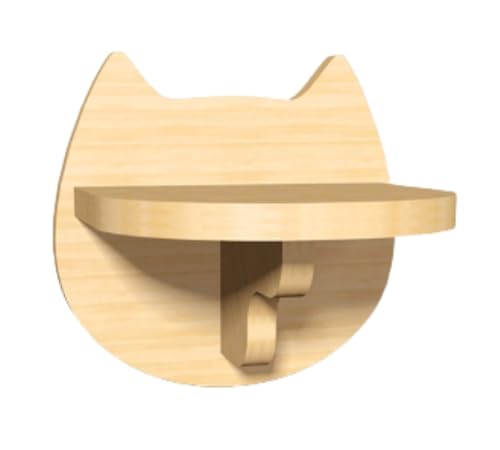 Vilom 猫用壁掛け棚 ステップ 止まり木 クライマー 階段 キャットウォーク 省スペース設計 ソフトカーペット付き 猫家具 休憩・遊び用 吊り下げホルダー