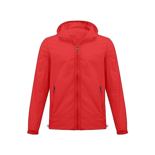 Cocila Abrigo blanco Los vestidos de verano y otoño para hombre y mujer ligeros a prueba de viento y protección solar son cómodos Chaqueta de invierno Chaqueta De Esquí Montaña, rojo, L