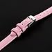 uxcell Pink Genuine Leather Band 8mm Width, Flat Thin Elegant Leather Watch Strap Silver Tone Buckle for Men and Women