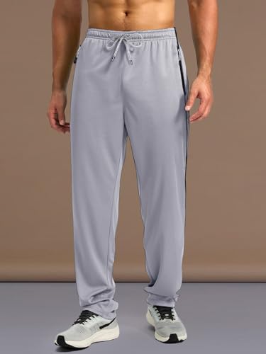 Image of Pinkmint Men's Cotton Comfort Fit Drawstring Track Pants with Side Pockets | Relaxed Fit | Men's Cotton Joggers