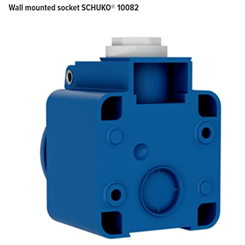 Mennekes (Unternehmen) 10082 Schuko Wand montiert-Stecknuss, 3 Steckklemme, IP 44 Schutz, 2P + E POLE, 16 A, 230 V, blau