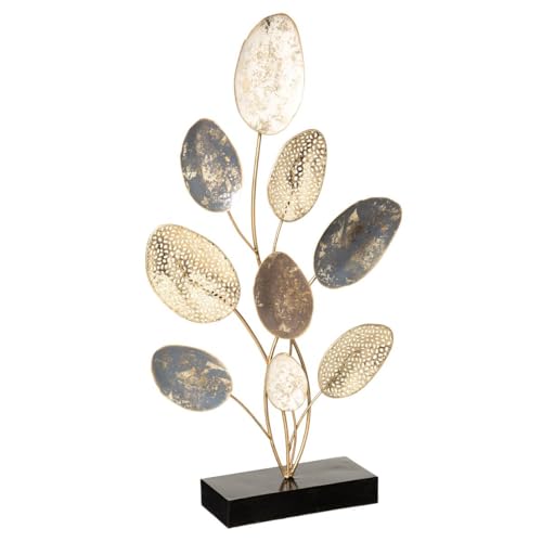 Atmosphera - Objet déco Feuilles - métal - Argent et doré H53 cm
